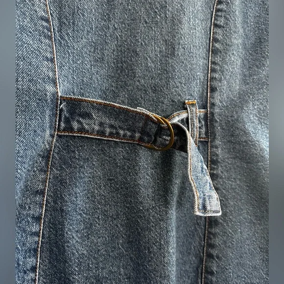 Avec Les Filles Horseshoe Western Denim Mini Dress Size 6 - Picture 6 of 6